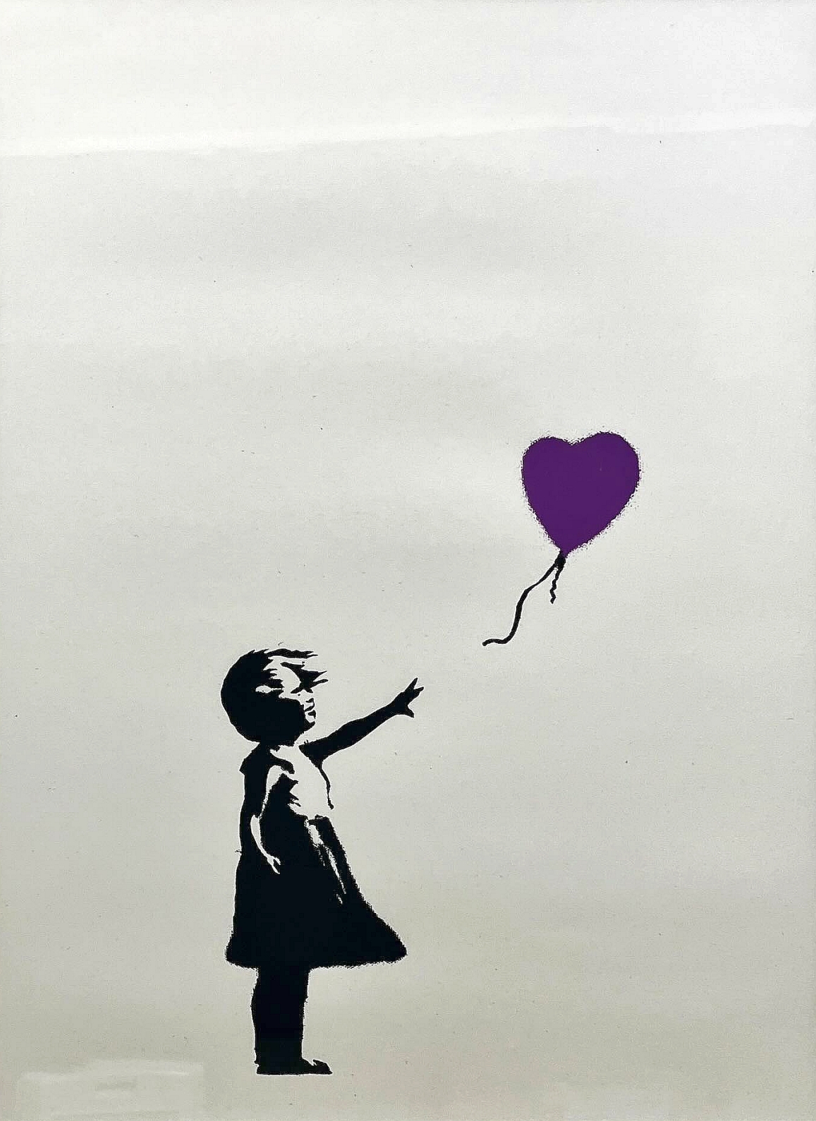 バンクシー GIRL WITH PURPLE BALLOON WCP リプロダクション シルクスクリーン