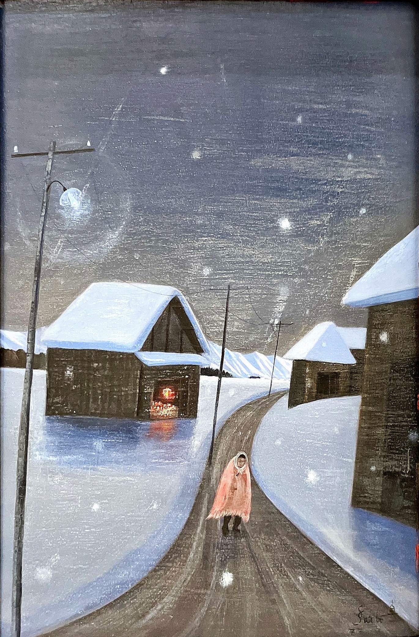 斎藤真一 雪の道　4号
