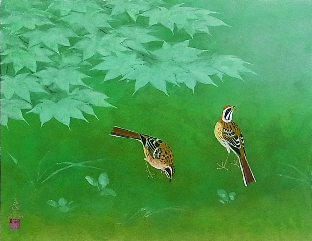 野々内良樹  緑韻  10号  日本画
